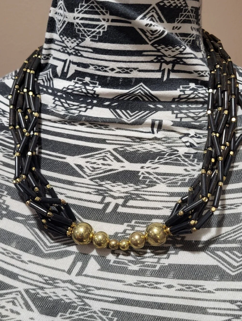 Egyptian Revival Artisan Beaded Necklace Fair Trade